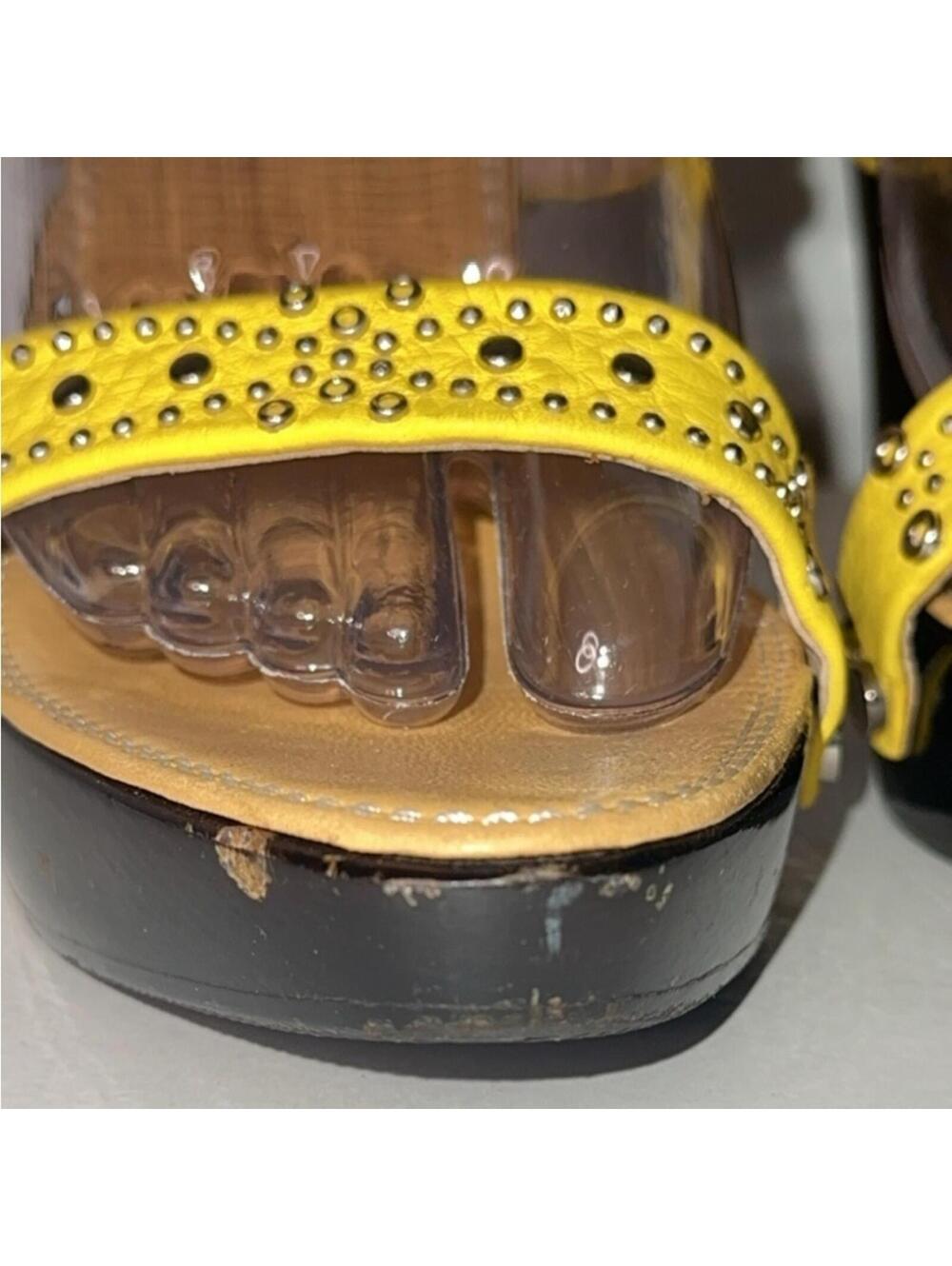 Versace Studded High Heel Mule Slide on Sandals Size 39 Fits an 8.5 - Picture 5 of 8